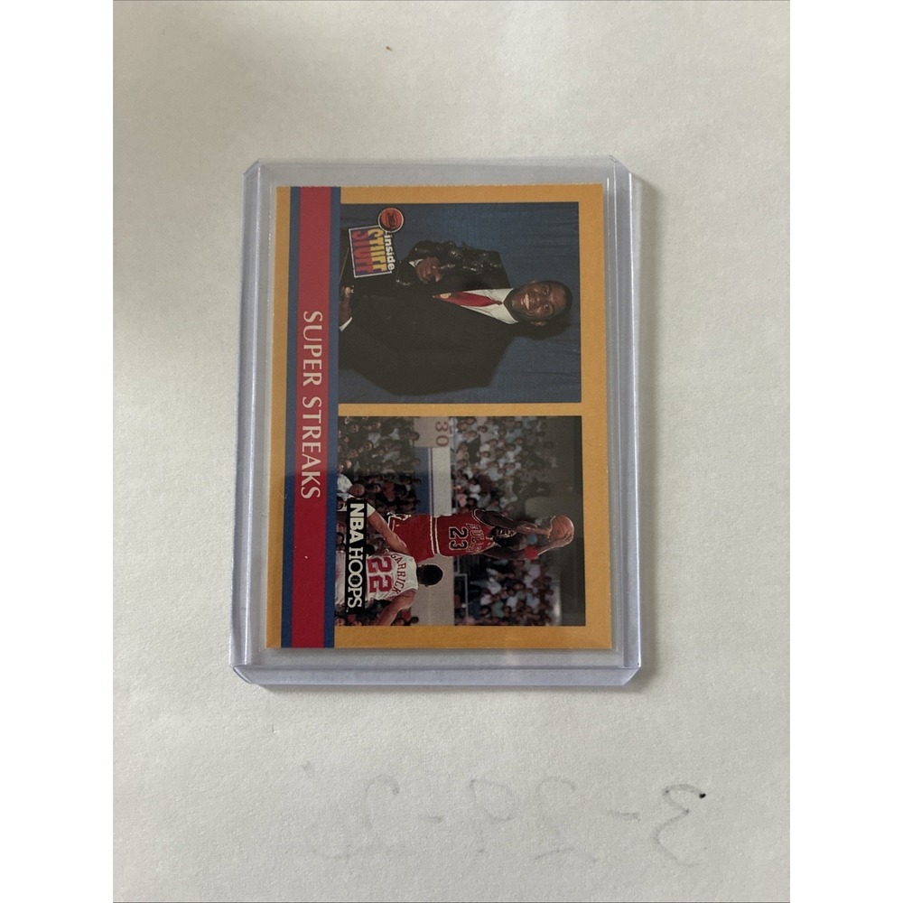 1990-91 NBA Hoops - Inside Stuff Michael Jordan, Magic Johnson #385 - Picture 7 of 7